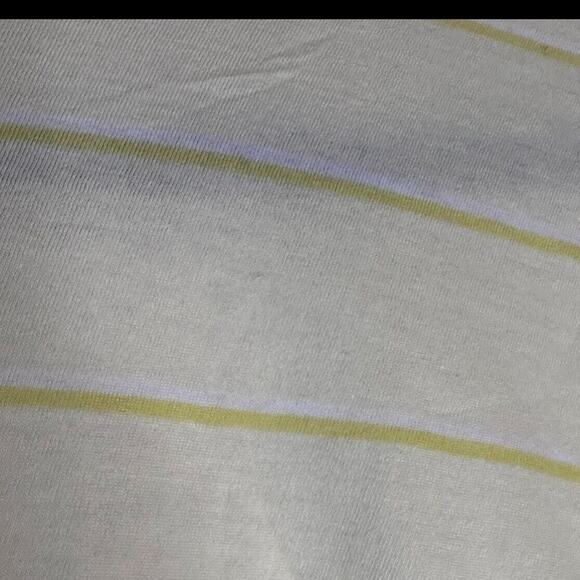 everlane organic cotton tee shirt crew neck yellow stripe women small - Picture 3 of 8